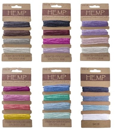 mohito 24 Colori Cordoncino di Canapa Cerata,Lino Multicolore Corda,Spago Naturale per Braccialetti Colorata,Collana Portachiavi con Braccialetto Fatto Mano Decorazione Artistica per Adulti e Bambini