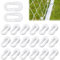 20 Stück Kunststoff Netz Clips, Gewächshaus Schattiernetz Clip, Weiße Shade Cloth Clips, Fest Zuverlässig Treibhaus Clips, Tragbar Pflanzenclips, Fußballtor Netzclips für Outdoor Golf Tennisnetze