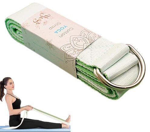 SULIUDAJI Cintura Yoga - per Un Migliore Stretching - per Principianti e avanzati - Cintura Yoga con Fibbia in Metallo [180 x 4 cm].