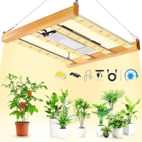VAYALT 1200w Lámpara de Planta, Grow Light, Lamparas Led de Planta de Espectro Completo, Regulable Focos Led Cultivo Interior, Luz de Crecimiento Para Plantas, Grow Lamp Led para Plantas