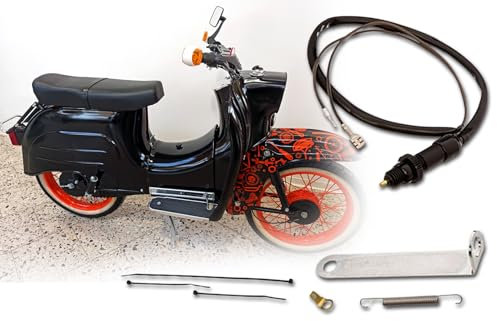 BISOMO Umrüstsatz Bremslichtschalter wartungsfrei 6V / 12V inkl. Befestigungswinkel verzinkt + Kleinteile für Simson KR51/2 Schwalbe