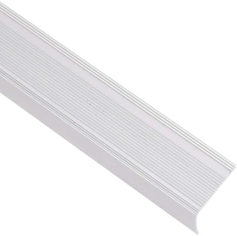 vidaXL Perfiles de peldaños forma de L 15 uds aluminio plata 90 cm, cantonera para peldaños, perfil de seguridad para escalera, laminado para peldaños