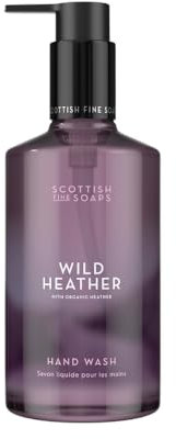 Scottish Fine Soaps Wild Heather Hand Wash 300ml – Moisturising Hand Wash with Panthenol & Soothing Heather Extract, Infused with the Calming Scent of Wild Scotland