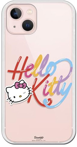Personalaizer Flexible TPU-Silikonhülle für iPhone 15 mit kalligraphischem Hello Kitty-Design, eleganter Stil und Kawaii