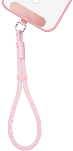 Jaslongri Handykette kurz handyband band für handyhülle handschlaufe mobile phone chain，Universal Handykabel，einfache Mode. (Rosa)