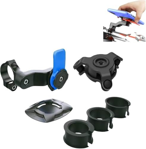Générique Support Téléphone Moto - Amortisseur de Vibrations Compatible avec Smartphones Universels, pour Guidon de Vélo, Trottinette, Quad, Scooter, Twist & Lock