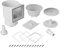 Fegtrtyoa Écumoire de Piscine Hors Sol Universelle - Kit D'Accessoires pour Écumoire de Piscine - Largeur D'Ouverture 6 Pouces - Convient à Toutes Les Découpes de Paroi de Piscine Standard