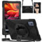 Coque pour Lenovo K11 Plus 2025/K11 2024 11,5, avec béquille rotative à 360 degrés avec dragonne et bandoulière, robuste et résistante aux chocs (noir)