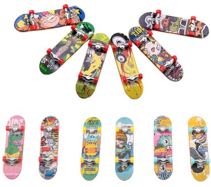 Finger Skateboard – Small Toy Skate Set, Small Finger Boards | Pocket Size Trick Skateboards, Deck Toy Collection, Fun Desktop Gadgets for Teens Adults Kids Toys Lovers Partys Entertainment