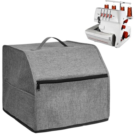 Staubschutzhülle für Nähmaschine, 32 x 29,5 x 31 cm, Staubschutz, faltbar und wasserdicht, Nylon, mit Taschen für die Aufbewahrung, 310 g, , Überwurfmaschine