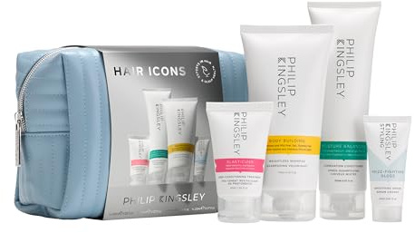 Philip Kingsley | Die Haarsymbole Geschenkset | Elastizer, Shampoo, Conditioner & Gloss Serum | 40ml, 170ml, 150ml, 20ml