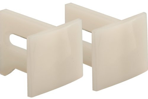 Prime-Line N 7015 2-Piece Adjustable Door Guide, 1-1/8 in L X 1-1/16 in W, Plastic, White