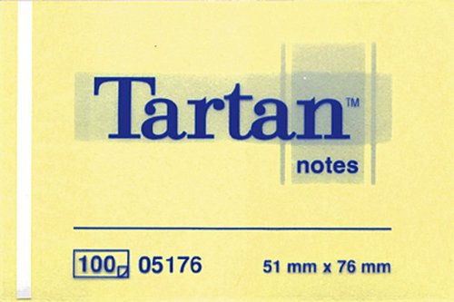 Tartan 05176 Notes Haftnotizen, 51 x 76 mm, hellgelb, 1 Stück