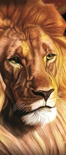 Türfototapeten Tapete Tür ForWall Afrika Löwe Tiere AF433 VE_T (91cm x 211cm) Door Wall Mural Photo Wall Sticker