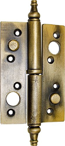 IMEX EL ZORRO B-76822 B-76822-Bisagra de seguridad de latón rústico drcha 120 x 80 mm
