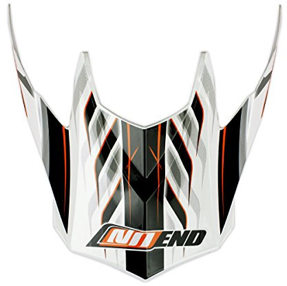 NOEND visiera casco cross Defcon 5, Bianco/Arancione