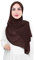 Lina & Lily Damen Hijab Kopftuch Schal mit Glitzer aus Premium Chiffon (Dunkelbraun)