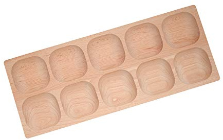 Yellow Door 10-Frame Tray | Early Number Sense | Number Bonds | Wood Maths Toys For Kids Age 2 3 4 5 | Addition And Subtraction |Subitising |Early Educational Toys For Counting To Ten | Montessori