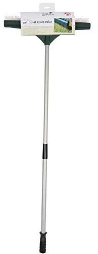 SmashingDealsDirect Telescopic Artificial Lawn Grass Brush Rake Broom Soft Nylon Bristles AstroTurf Artificial Grass Lawn Rake