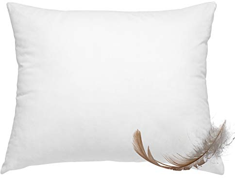 wometo Federkissen 100% Federn 70x90-1200g Oeko-TEX Sofakissen Füllkissen Bezug Baumwolle weiß/Innenkissen/Kissenfüllung/Kopfkissen