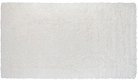 PANA® Vienna Premium Badematte • Hochflor Badvorleger • Flauschiger Duschvorleger • Badteppich• Badezimmerteppich rutschfest und saugstark • Größe: 80 x 150 cm • Farbe: Weiss