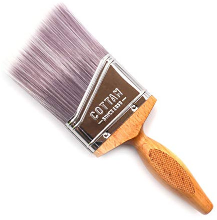COTTAM Cutting In Paint Brush (2.5) - Short Handled, Angled Paint Brush for Cutting In & Edging Corners While Painting and Decorating