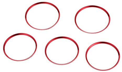 Klimaanlage Luftaustritt Dekoration Asudaro 5 Stück Autoklimaanlage Dekorativer Ring, Auto Lüftungsringe Ringe Dekoration Kompatibel mit A/B/Cla/Gla Klasse 180 200 220,Rot