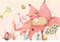Elfen Fototapete für Mädchenzimmer | Kunst Tapete mit Blume und Biene in Rosa für Kinderzimmer | Mädchen Fototapete aus Vlies mit Illustration