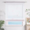 ESLIR Raffrollo Küche Raffgardine mit Tunnelzug Gardinen Transparent Bändchenrollo mit Schmetterling Bestickt Voile Rosa BxH 60x120cm 1 Stück