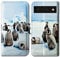 Bcov Pixel 6 Pro Case, Cute Playing Penguin Leather Flip Phone Case Wallet Cover with Card Slot Holder Kickstand For Google Pixel 6 Pro