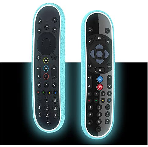 MOSHOU Anti-Rutsch Schutzhülle Kompatibel mit 2020 Newest Sky Q Fernbedienung EC201 / EC202, Silikon Schutz, Guter Grip, Stoßfeste Abdeckung mit Anti-Lost Handschlaufe (Blau+Weiß)