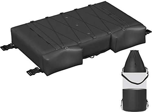 VEVOR T-Top Storage Bag, for 6 Type II Life Jackets, w/a Boat Trash Bag, 600D Oxford Fabric Life Vests Storage Bag for Most T-Top Boats, Bimini Tops and Pontoon Tops (Life Jackets not Included)