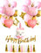 Regendeko Happy Birthday Pink Katzen Geburtstagsdeko Tier Kindergeburtstag Geburtstag MädchenDeko Luftballon Girlande Konfetti Luftballons Party Deko (rosa Katze)