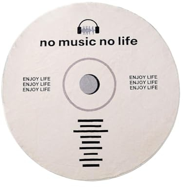 Kreativer runder CD-Teppich Wohnzimmer nordischer Buchstaben Boden Kaffee Teppich bedruckt Schlafzimmer Matten Teppiche Nachttischmatte Tischslip