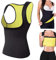 HUKITECH Maglia da fitness in neoprene, da donna, taglia XL, traspirante, modellante, sport, tessuto neotex, nero / giallo, XL