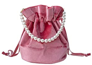 Ulisty Damen Samt Kordelzug Klein Beuteltasche Mini Eimer Tasche Abendtasche Schultertasche Handtasche Umhängetasche