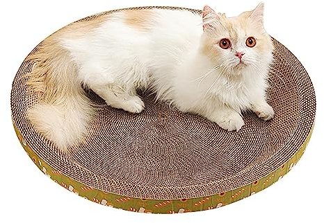 Gatos cartón, Cuenco Corrugado, rascador para Gatos, Suministros para Mascotas para Gatos domésticos, Alivia el estrés Pomurom