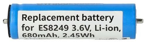 vhbw Batterie Compatible avec Panasonic ES-EL3A, ES-EL7, ES-EL8, ES-EL9, ES-EL9A, ES-EL9A-S503 Rasoir Tondeuse électrique (680mAh, 3,6V, Li-ION)