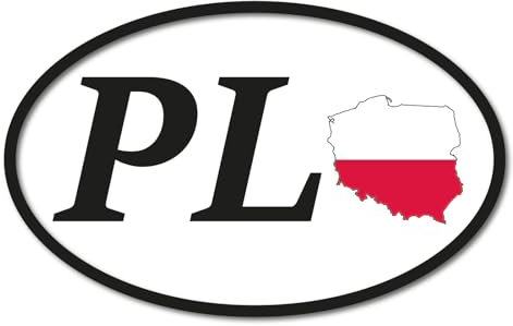 Polen Aufkleber 16x10cm EM Autoaufkleber Sticker Umriss Europameister Auto Urlaub Wohnmobil StVO Kleber wasserfest