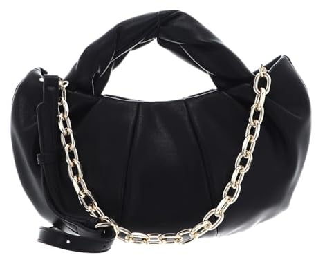 SEIDENFELT MANUFAKTUR Handtasche Schultertasche Stranda Handbag Black/Gold schwarz