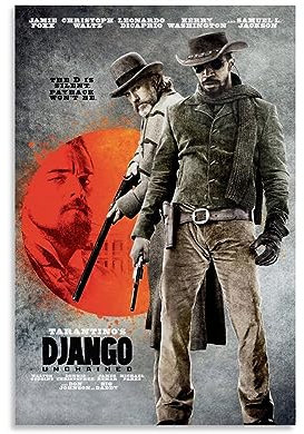 Django Unchained (2012) Poster, Leinwand-Poster, dekoratives Gemälde, Leinwand-Wandposter und Kunstdruck, modernes Familienschlafzimmer-Dekor-Poster, 20 x 30 cm