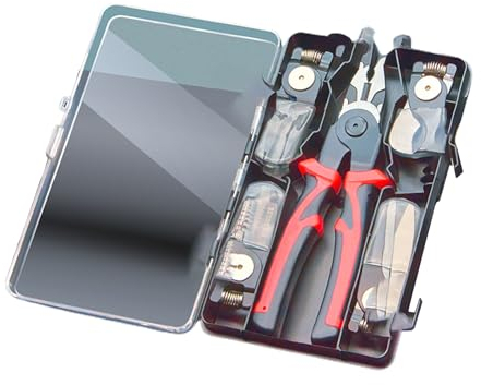 Rebellious 5 in 1 Multitool Zange Tragbare Handwerkzeuge Austauschbare Kopf Crimpzange Draht Rutschfester Griff Drahtschneider 5 in 1 Zange Werkzeug Set