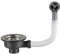 SopimusZ Válvula de desagüe para fregadero, interfaz redonda, acero inoxidable, 114 mm, con rebosadero (redondo)