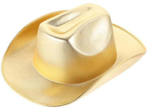 Abaodam Goldener Cowboyhut - Motorhaube für Männer & Frauen, Hochzeits- & Partydekorationen, lustiger Erwachsenenhut