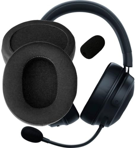 V-MOTA Earpads Compatible with Razer Kraken V3 Pro, Kraken V3 X Game Headset (not Applicable to Kraken V3 Wired),Replacement Ear Cushions Repair Parts (Black)