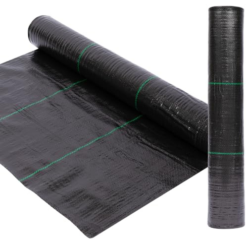 AGGAFA Extra Starkes Unkrautvlies aus Gewebe für Garten, Landschaftsbau | 100% Neuware, 110g/m² Robustes Gewebe, UV-stabilisiert, Wasserdurchlässig, Reißfest, Langlebig, Unkrautvlies, 1Mx5M