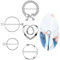 Qianyu 5 Stück Metall T-Shirt Clip Schnalle Gürtelschnalle Ring Clip Saum Knoten Hemd Seidenschal Krawattenklammer für Frauen Mädchen Kleidung Eckknopf Kleid Hut Dekor Clip
