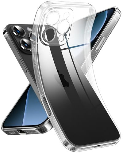 Supdeal Coque Crystal Clear pour iPhone 16 Pro, Case Jamais Jaune et Cover de Protection de la Caméra, Étui Housse Transparente en Silicone Ultra Fine et Légère, 6,3, Transparent