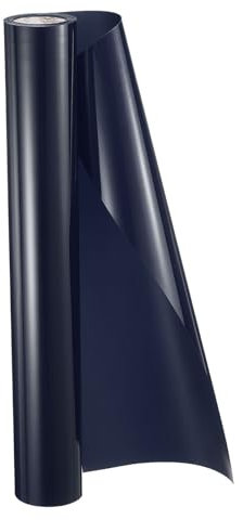 sourcing map HTV Heat Transfer Vinyl 11.8 x 5ft Roll PU Navy Blue Iron on Vinyl for All Cutter Machine, Easy to Cut & Weed