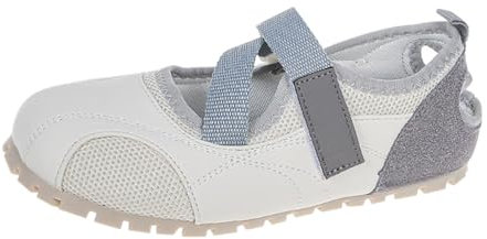 Generico Scarpe Estive Women Tela Scarpe Sneakers Women Sandali piatti estivi da donna Mary Jane, casual, sportivi, comodi, tutti vuoti Scarpe Pianta Larga Women Scarpe On Women (Grey, 38)